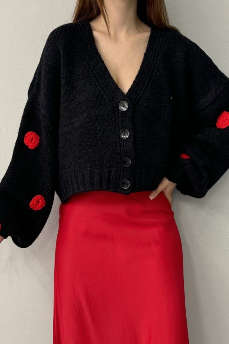 Rose Sleeve Cardigan