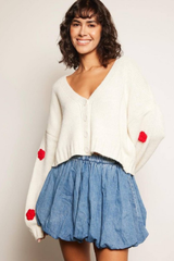 Rose Sleeve Cardigan