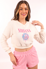 Nirvana Crop Sweatshirt