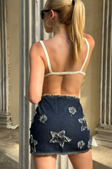 Star Denim Skirt