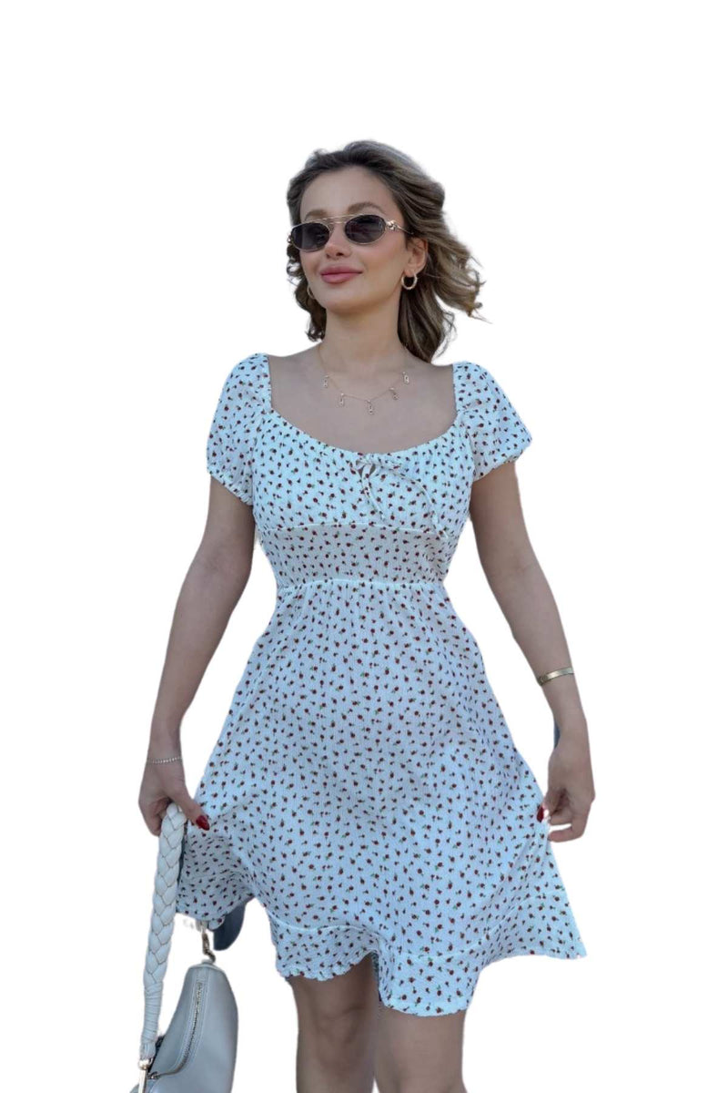 Floral Bow Detail Dress