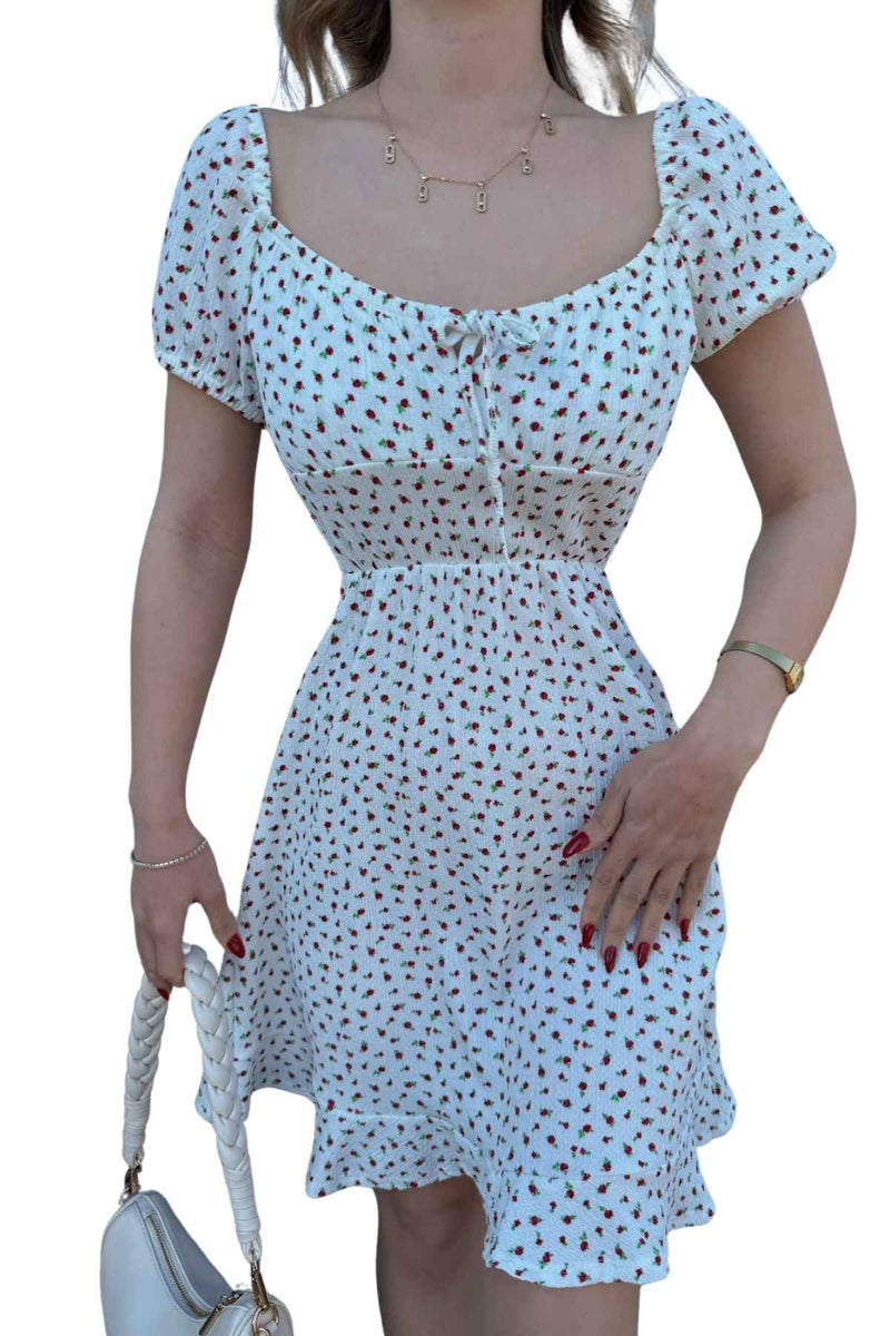 Floral Bow Detail Dress