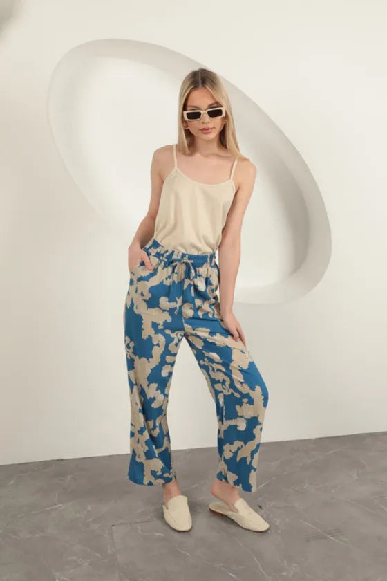 Abstract Relaxed Pants