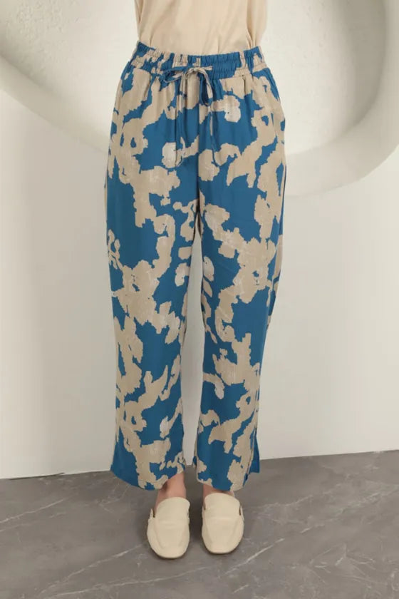 Abstract Relaxed Pants