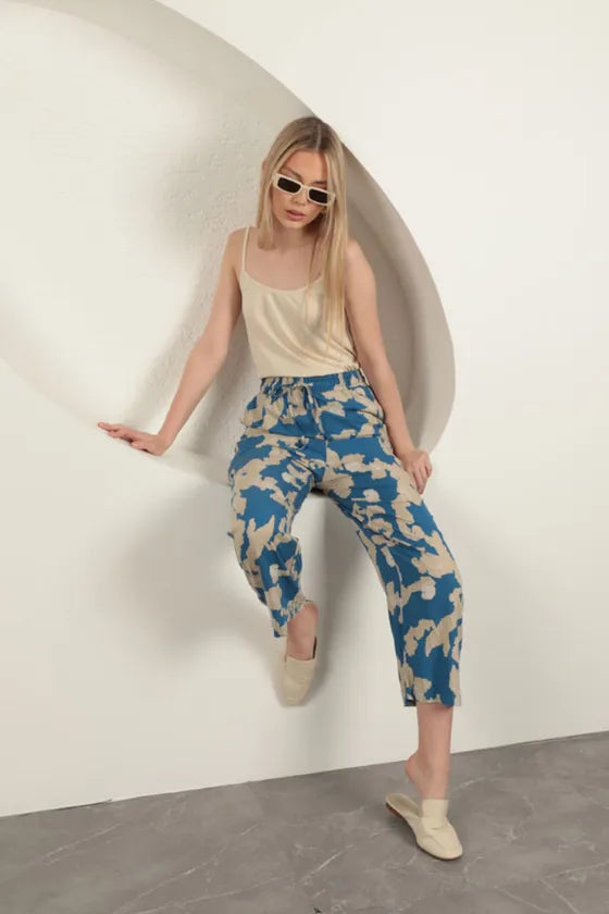 Abstract Relaxed Pants
