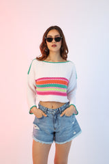 Knitted Multicolor Striped Sweater