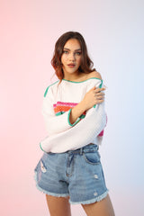 Knitted Multicolor Striped Sweater