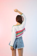 Knitted Multicolor Striped Sweater